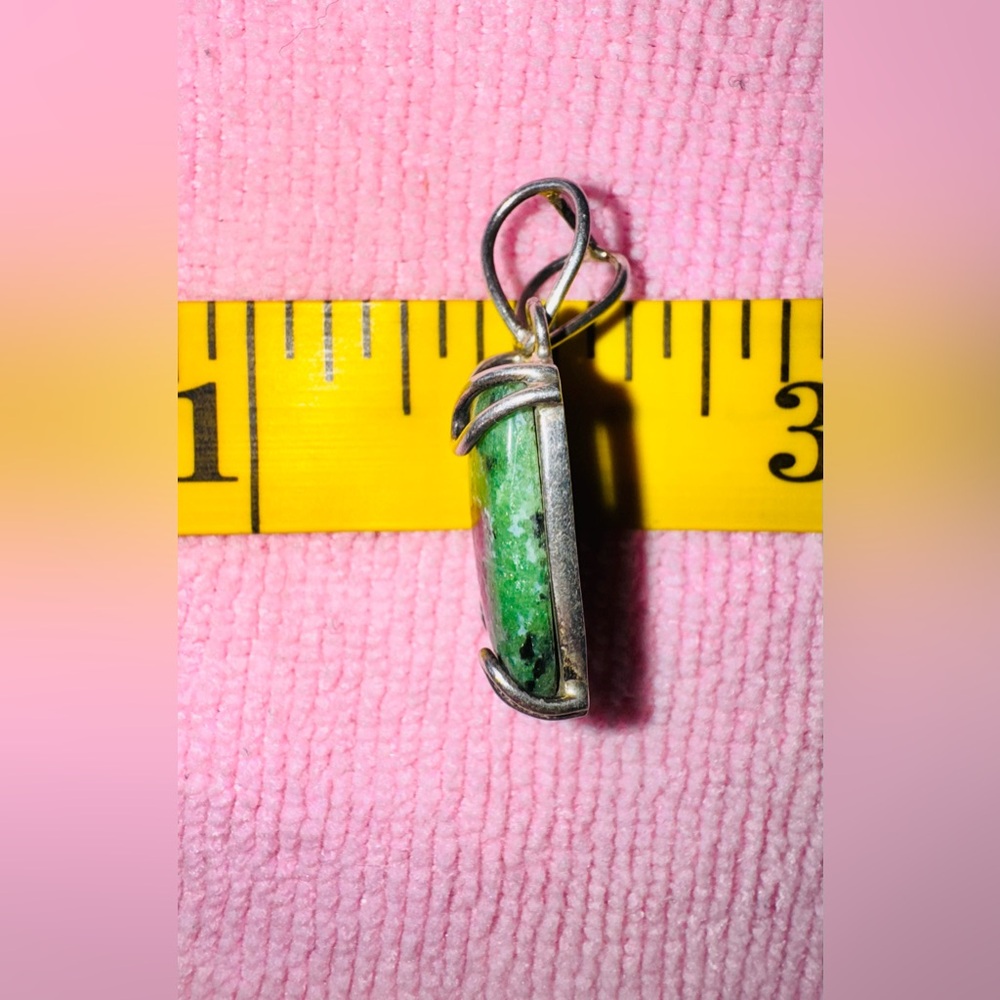 Gorgeous RUBY ZOISITE .925 Pendant - Picture 7 of 9